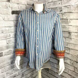 Robert Graham Striped Flip Cuff Casual Shirt